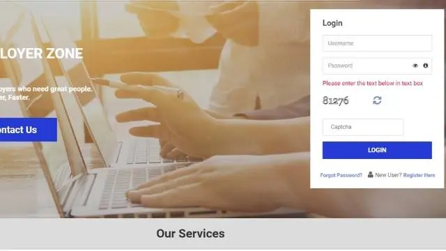 Employer login