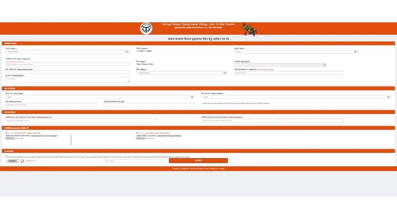 SSPY old age pension form
