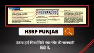 Read more about the article HSRP Punjab, High Security Number Plate Punjab