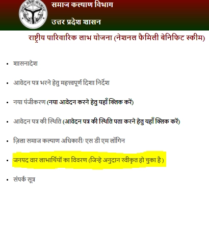 Pariarik labh लाभार्थी status