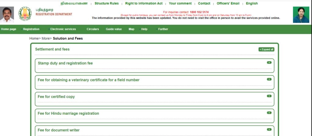 TN Reginet Duty and Fees