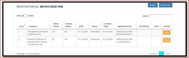 transgender certificate