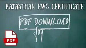 Read more about the article EWS Certificate Rajasthan Form PDF Download 2024