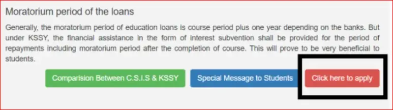 KSSY Moratorium period of loan