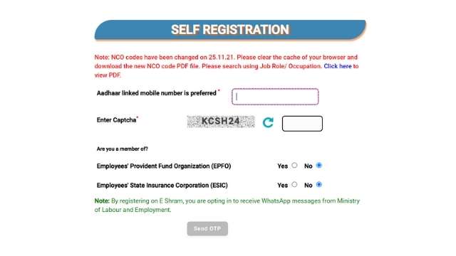 Shramik registration