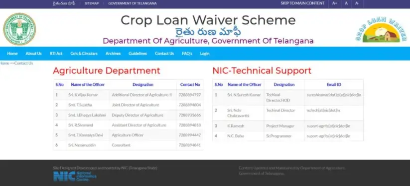 Telangana Crop loan waiver scheme