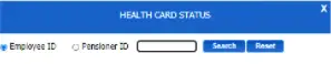 Search health card status