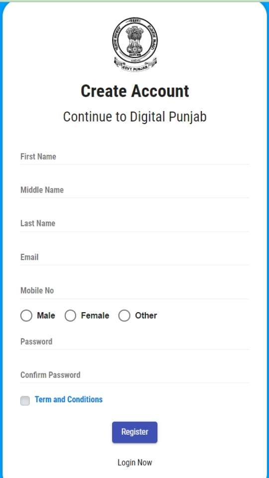 Digital Punjab registration