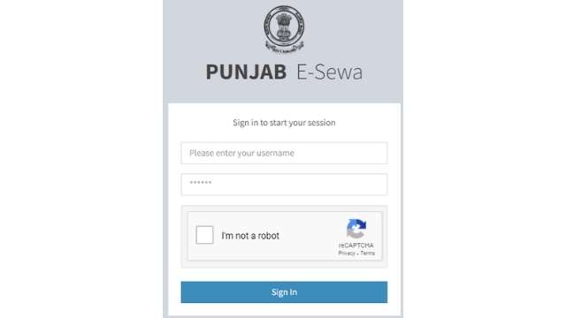 Punjab e-sewa portal login