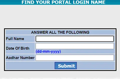 find login name on portal
