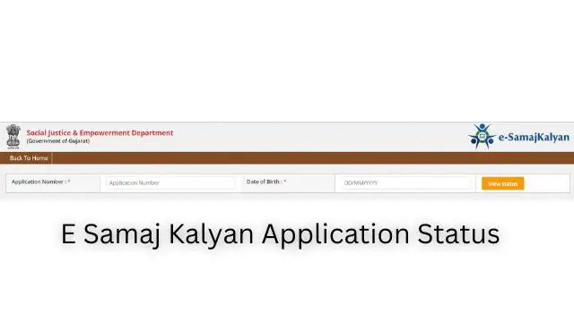 E Samaj Kalyan Application Status