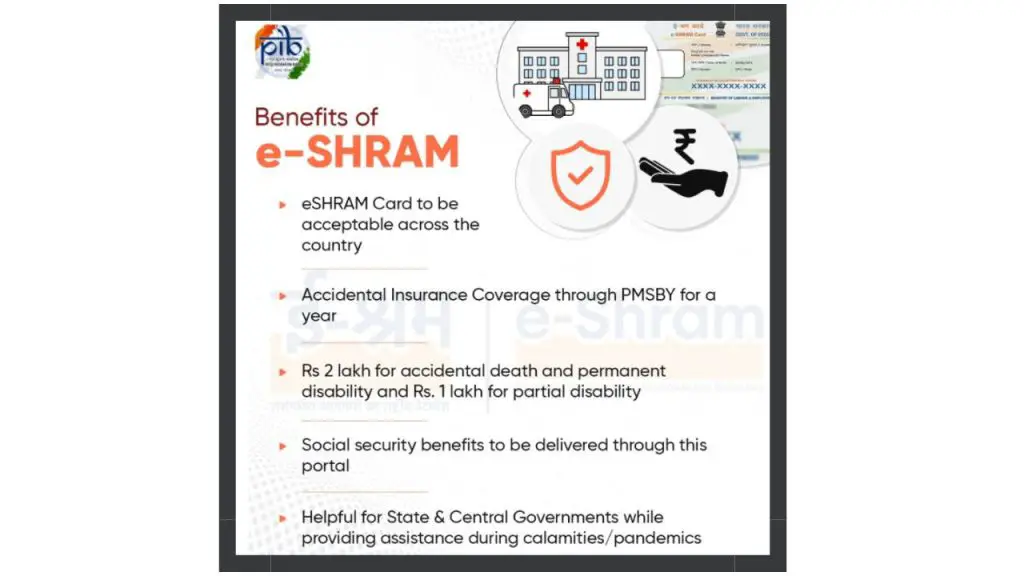 E Shram card Benefits