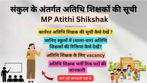 Read more about the article संकुल के अंतर्गत अतिथि शिक्षकों की सूची | MP Atithi Shikshak