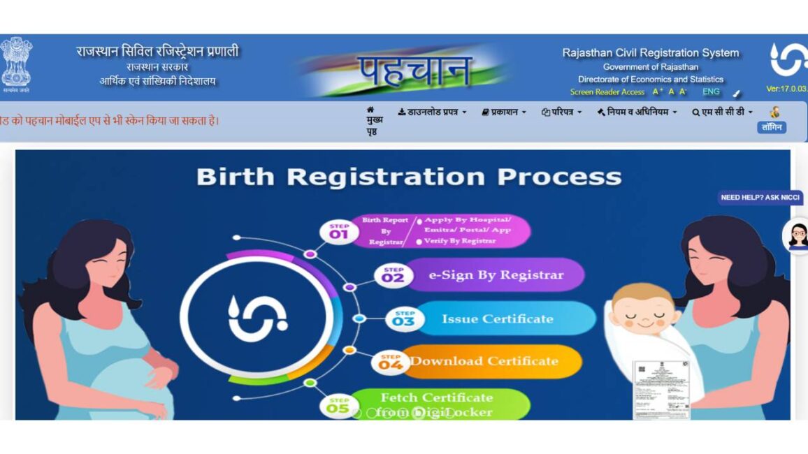 Birth Certificate Form PDF Rajasthan